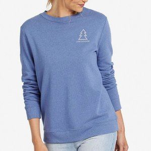 Life is Good Blue Tree Heart Crewnweck Sweatshirt